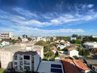 Vista aérea de um bairro residencial em Lajeado, Brasil.