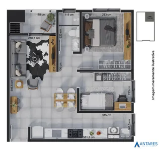 Apartamento com 2 dormitórios, foto 2