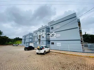 Fachada de um prédio residencial moderno em Lajeado, Brasil.
