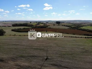 Paisagem de campo aberto com vegetação e colinas sob um céu azul.