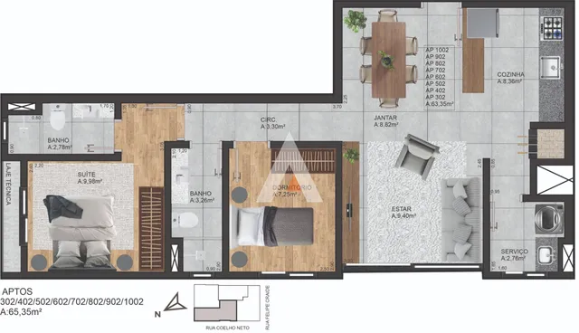 Apartamento com 2 dormitórios, foto 2