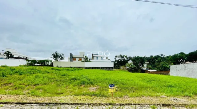 Vista externa de uma propriedade com gramado verde e um edifício ao fundo.
