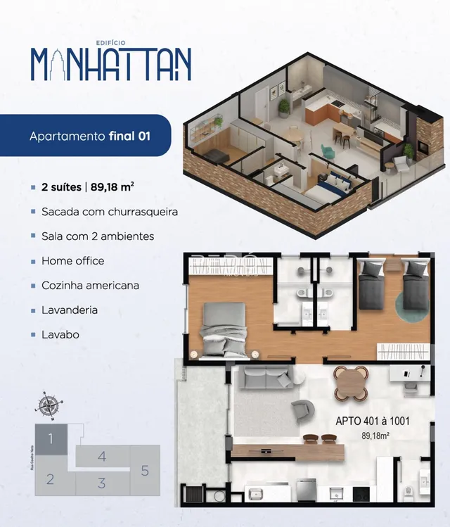 Apartamento com 2 dormitórios, foto 3