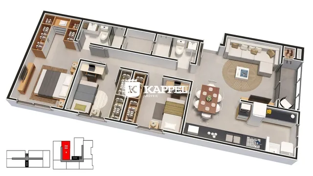 Apartamento com 3 dormitórios, foto 4