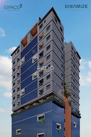 Fachada moderna de um edifício residencial em Lajeado.