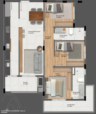 Apartamento com 3 dormitórios, foto 22