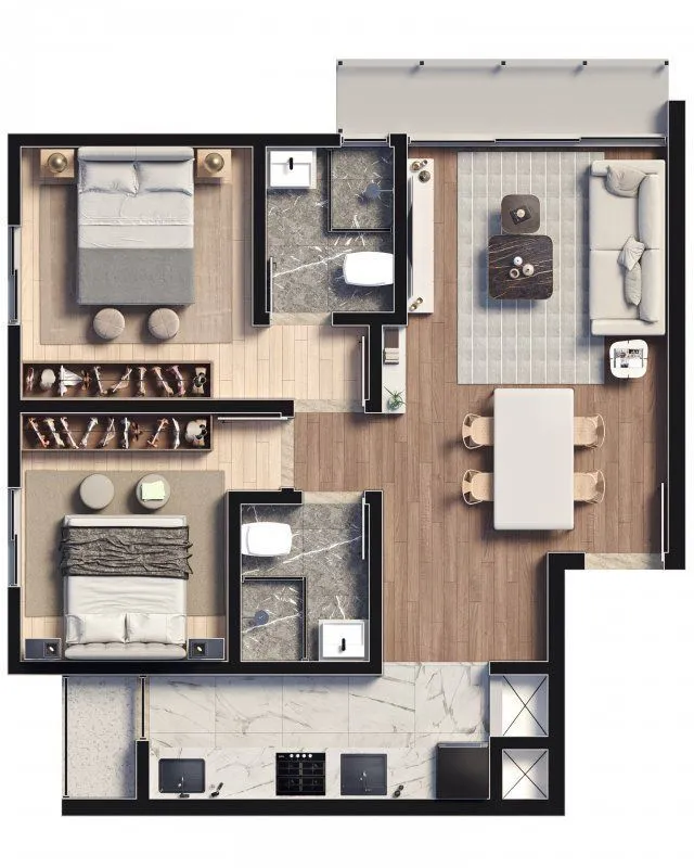 Apartamento com 2 dormitórios, foto 5
