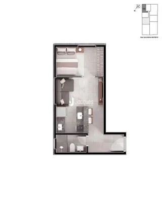 Este é o layout de uma propriedade em Lajeado, Brasil.