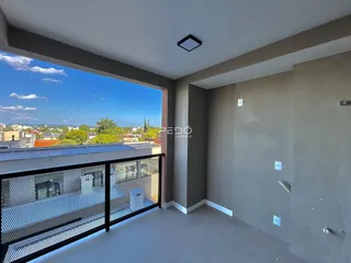 Vista de um apartamento com varanda em Lajeado, Brasil.