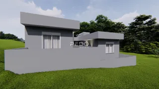 Fachada de uma residência moderna em Lajeado, Brasil.