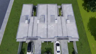 Vista aérea da fachada de uma residência em Lajeado.