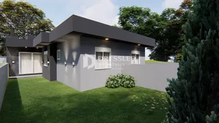 Fachada moderna de uma residência em Lajeado, Brasil, com jardim verde.
