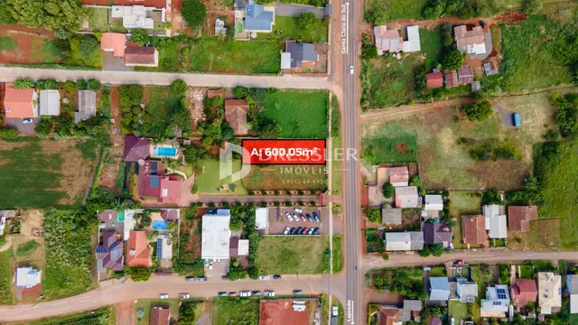 Vista aérea de um lote residencial em Lajeado, Brasil.