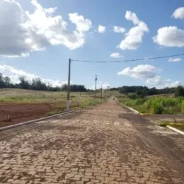 Vista da estrada rural em Lajeado, Brasil.