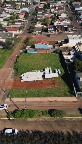 Vista aérea de um lote residencial em Lajeado, Brasil.