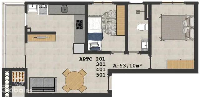 Apartamento com 2 dormitórios, foto 5