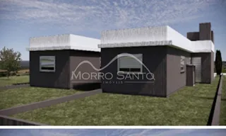 Fachada externa de uma casa moderna em Lajeado, Brasil.