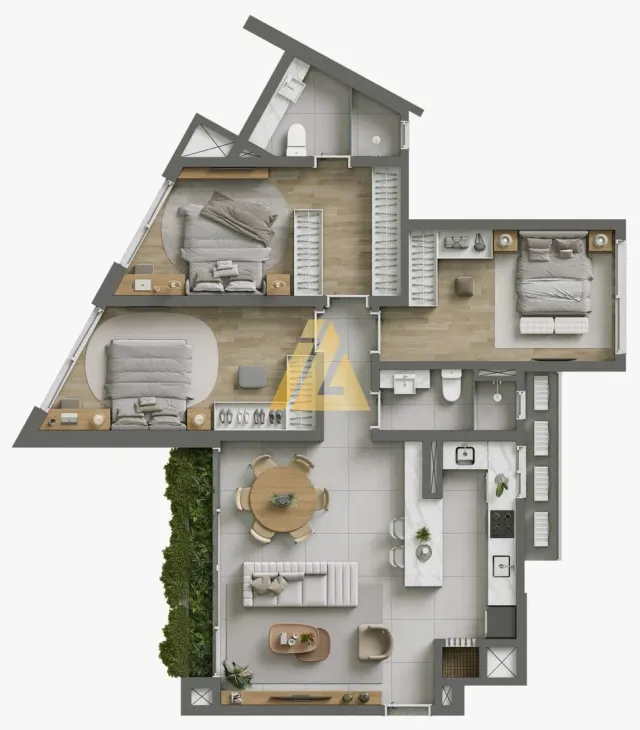 Apartamento com 3 dormitórios, foto 5