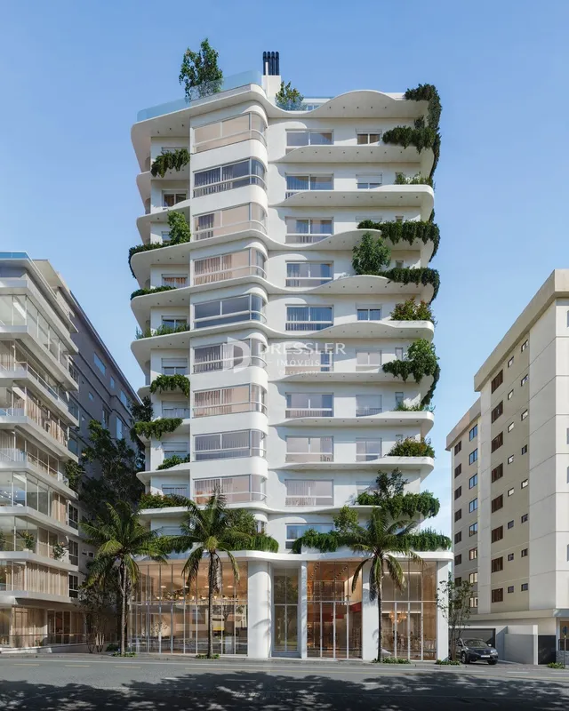 A fachada de um edifício residencial em Lajeado, Brasil.