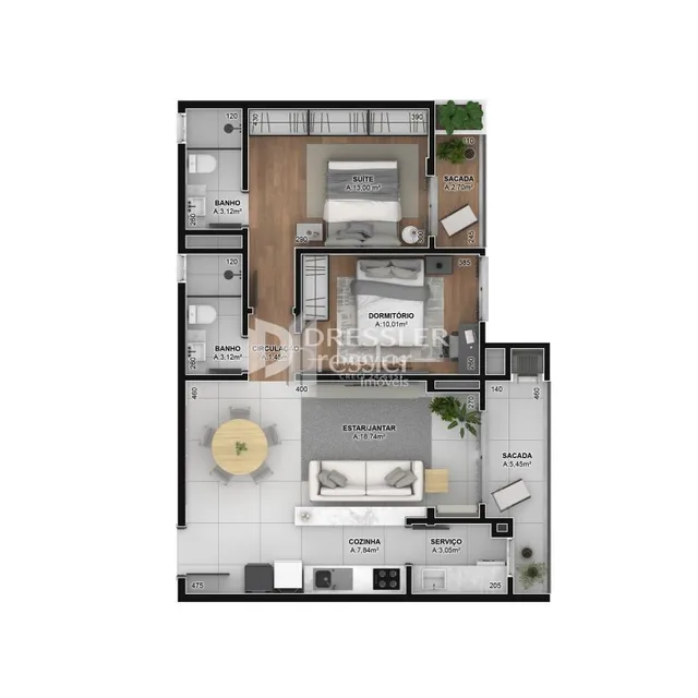 Apartamento com 2 dormitórios, foto 4