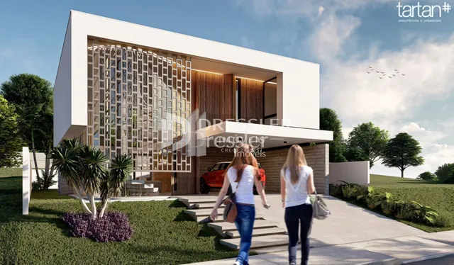 Fachada moderna de uma residência em Lajeado, Brasil.