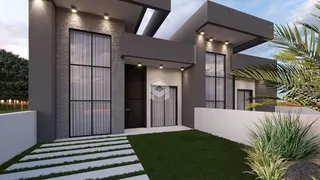 Fachada moderna de uma residência em Lajeado, Brasil.