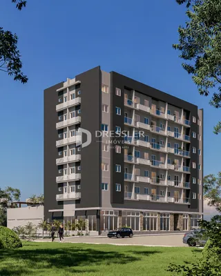 Fachada de um prédio residencial em Lajeado, Brasil.