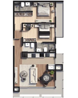 Apartamento com 2 dormitórios, foto 7