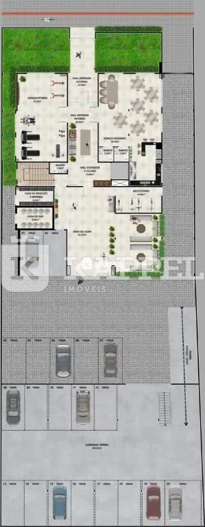 Planta baixa de um imóvel residencial em Lajeado, Brasil.