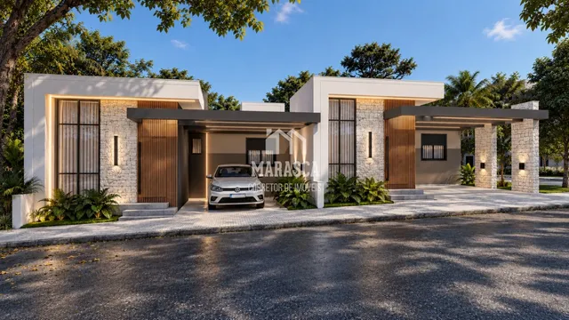 Fachada moderna de uma residência em Lajeado, Brasil.