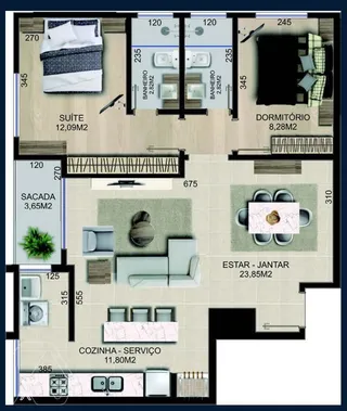 Apartamento com 2 dormitórios, foto 13