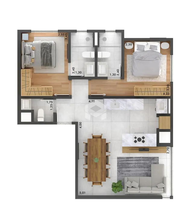Apartamento com 2 dormitórios, foto 5