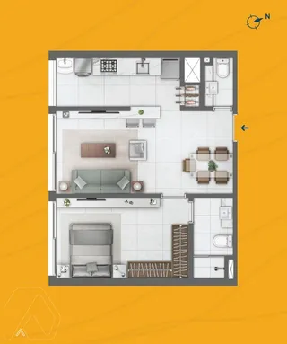 Apartamento com 1 dormitório, foto 14