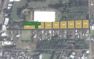 Vista aérea de um terreno residencial em Lajeado, Brasil.