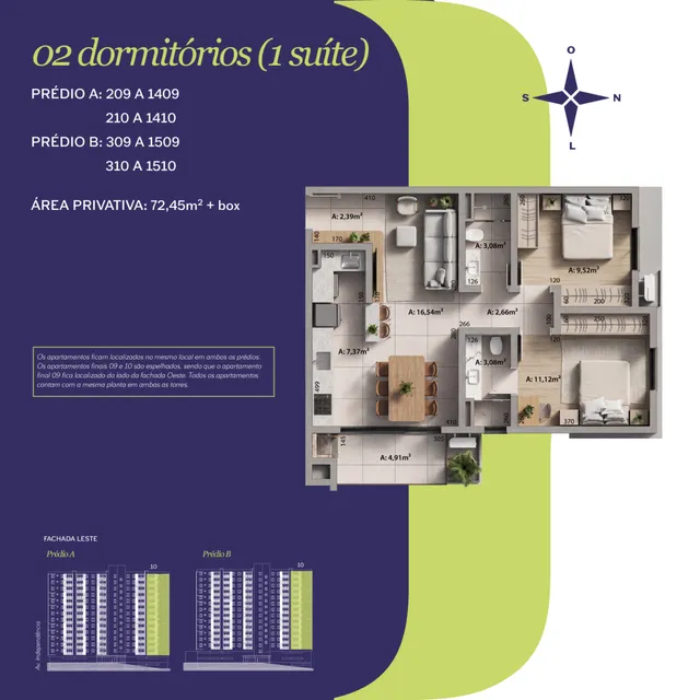 Apartamento com 2 dormitórios, foto 3