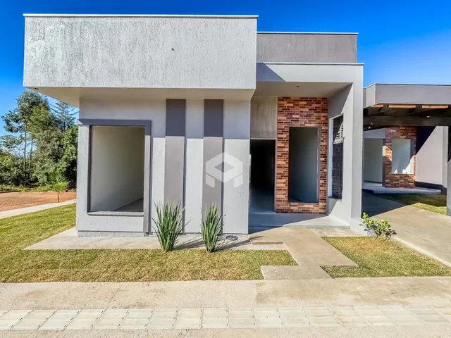 Fachada moderna de uma residência em Lajeado, Brasil.