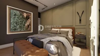 Quarto com cama e decoração em ambiente interno.