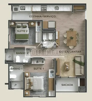Apartamento com 2 dormitórios, foto 21