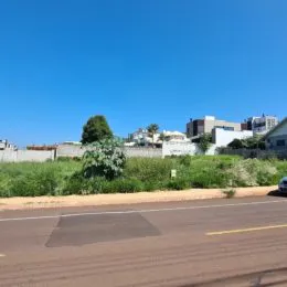 Vista externa da paisagem com vegetação e estrada em Lajeado.