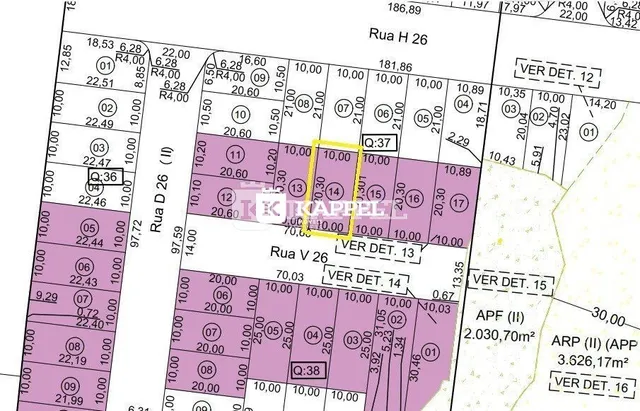 Planta baixa mostrando o layout de uma residência em Lajeado.