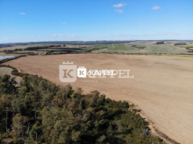 Vista aérea de uma área de campo aberto em Lajeado, Brasil.