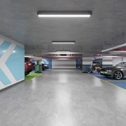 Foto de um espaço interno amplo e vazio em uma propriedade.