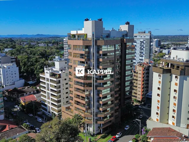 Vista aérea de um complexo de apartamentos em Lajeado, Brasil.