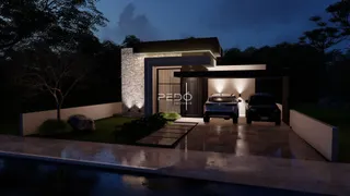 Fachada de casa moderna com garagem e jardim em Lajeado.