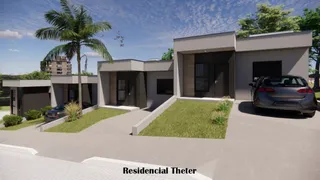 Fachada externa de uma residência moderna em Lajeado, Brasil.