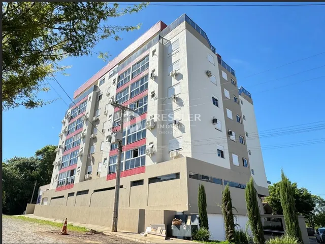 A fachada de um prédio residencial em Lajeado, Brasil.