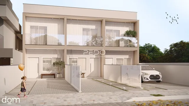 Fachada de uma residência moderna em Lajeado, Brasil.