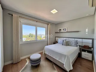 Quarto com vista para a paisagem da cidade em Lajeado, Brasil.