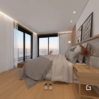 Quarto com vista para o mar em Lajeado.