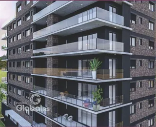 Fachada de um prédio residencial em Lajeado com vários terraços.